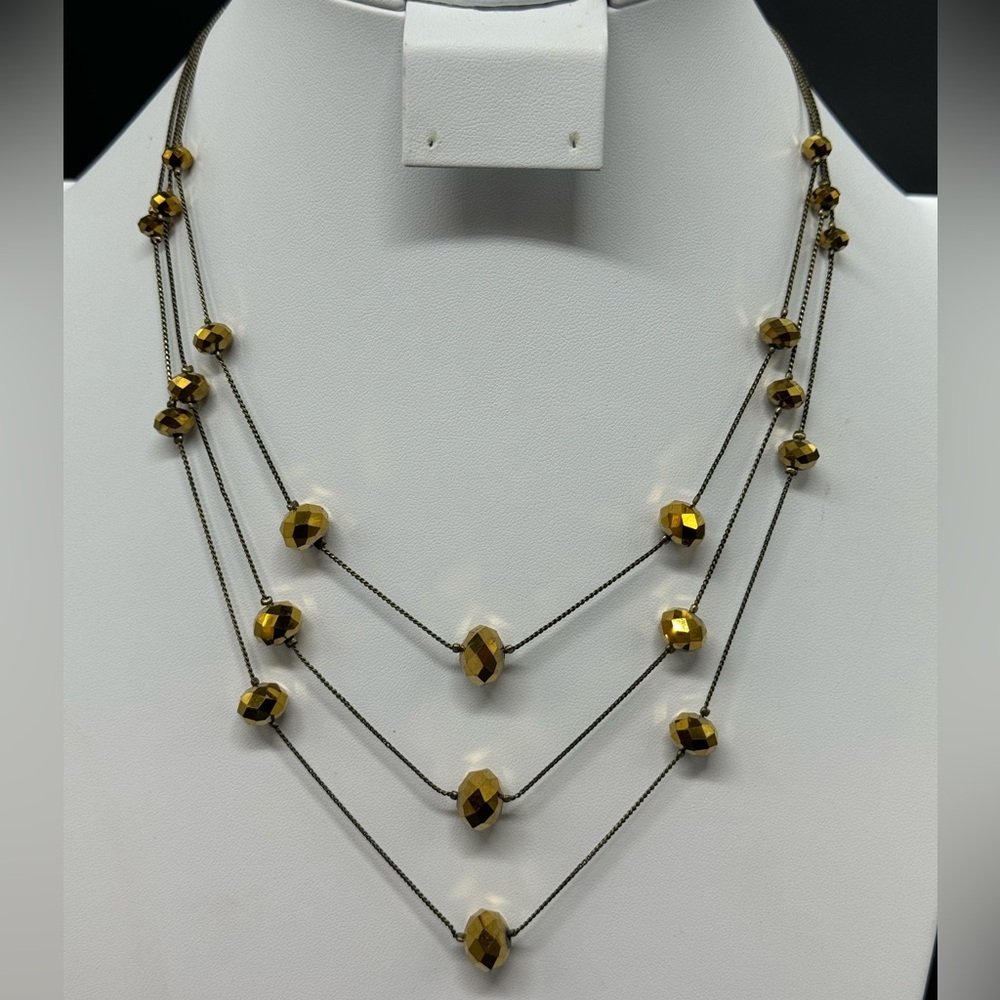 Vintage Joan Rivers Classic Collection Statement Neck Multi Chain Station Beads